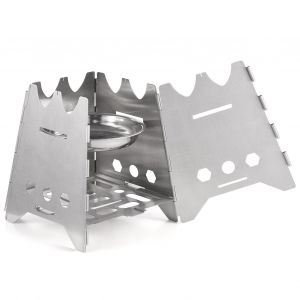 RéChaud De Camping Pliable, PoêLe à Bois Portable En Acier Inoxydable, PoêLe à Alcool Pour Camping En Plein Air, RandonnéE, Pique-Nique, Barbecue - Neuf