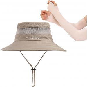 Asas-1 Chapeau D'extérieur,1 Paire De Coques De Protection Solaire,Chapeau De Soleil Pour Femme,Chapeau De Pêche Pour Femme,Chapeau De Soleil Pliable Pour Femme,Beige Clair,30-42 - Neuf