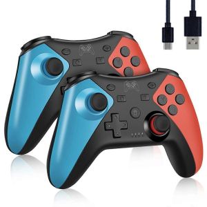Lot De 2 Manettes Bluetooth Sans Fil Pour Nintendo Switch Pro, Compatibles Avec Switch Pro/Oled/Li - Neuf