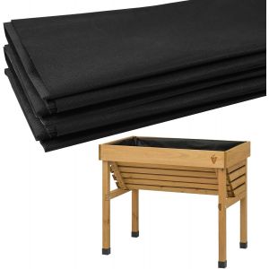 Revêtement En Tissu Pour Grand Bac À Légumes Extérieur Surélevé,2,9 M X 1,6 M,Non Tissé,Noir,Pour Légumes,Herbes,Sacs De Culture Pour Plantes ¿ Taille L - Neuf