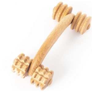 Accessories Masseur Rouleau De Massage Appareil Dos &Eacute;paule Cou Jambes Corps Musculaire Bois 18 X 7 X 6 Cm - Neuf