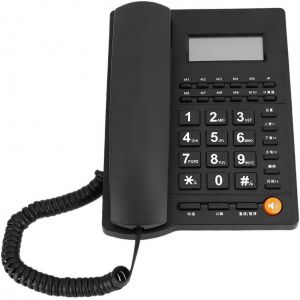 Téléphone Filaire,Téléphone Fixe Fixe DTMF/FSK avec téléphone Fixe et téléphone Fixe avec écran LCD pour Le Bureau/la Maison - Neuf
