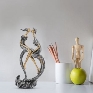 Hjlian Sculpture De Couple Amoureux Moderne, Style Europeen, Decoration De Maison, Artisanat, Statue En Resine - Neuf