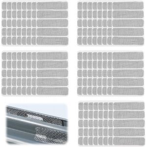 Lot de 200 moustiquaires de réparation pour fenêtre avec bande Velcro autocollante de qualité supérieure - Utilisation facile pour balcon, porte de terrasse - Neuf