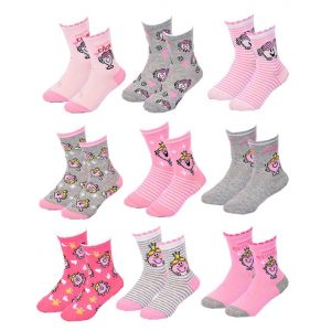 Chaussettes Pack Fille Monsieur Madame Pack De 9 Paires Chaussettes Surprise - Neuf