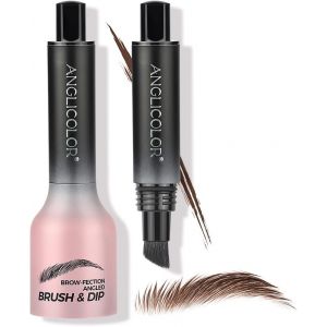 KALANKA-Crayon à Sourcils Liquide Pinceau Coudé, Crayon à Sourcils Microblading, Stylo à Sourcils Liquide à Séchage Rapide Longue Durée, Maquillage Des Sourcils de Remplissage de Contour de,Chocolat - Neuf