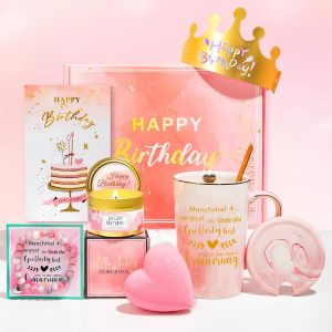 Eryi-Cadeau Femme Anniversaire,Coffret Cadeau Femme,Set De Tasse Personnalisée Pour Amie,Idée Cadeau Femme 18,20,30,40,50 Ans Anniversaire Pour Femme,Meilleure Amie,S?ur,Collègues,Maman - Neuf