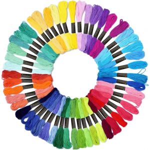 Kalanka-Fils Bracelet Brésilien Kit,Kit Fil Broderie Embroidery Floss, 8m, 6 Brins,Fil Bracelet Bresiliens Pour Set Point De Croix Et Broderie,Fils À Broderie Kit,Fils À Coudre Des Outils Accessoires - Neuf