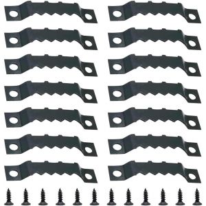 Lot de 100 crochets muraux en dents de scie pour cadres photo, crochets à double trou avec vis pour suspendre des photos, des peintures et des décorations d'intérieur (noir/JC) - Neuf