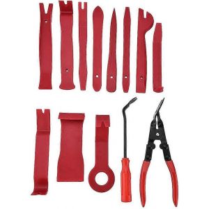 Outils d'enlèvement de garniture de voiture,13 pièces Kit universel d'enlèvement de garniture de voiture Outil de retrait automatique du panneau de porte - Neuf