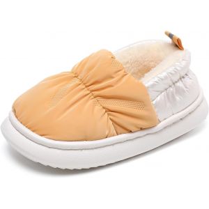 Ihkhu-Chaussons Hiver Enfant Peluche Pantoufle Garcon Fille Chaud Maison Chausson Intérieure Antidérapant Chaussures Bébé Doux Fermé Chaussons - Neuf