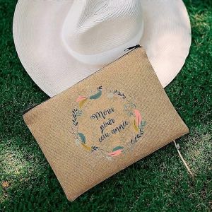 Merci professeur Organisateur cosm&eacute;tique de voyage Trousse de maquillage Merci Maitresse Sac de rangement Organisateur de parfum de voyage Mini sac &agrave; main fran&ccedil;ais - Neuf