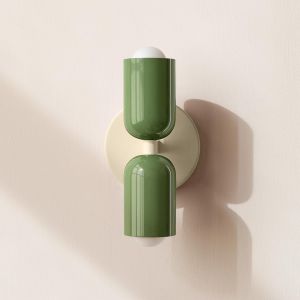 Tianyi-Applique Murale Intérieure 2 Flammes,Up Down Lampe Murale En Métal,Applique Murale E27,Lampe Murale Moderne Verte Pour Salon Chambre Couloir Balcon Escalier Restaurant Bureau - Neuf