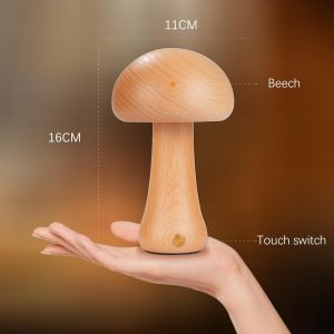 Subzonal-Veilleuse B&eacute;b&eacute; Bois Les Champignons,Usb Led Lampe De Chevet Charger Veilleuse Enfant 3w R&eacute;gulation D'&eacute;clairage Continu,Lampe De Bureau Pour Chambre Deco Cadeau - Neuf