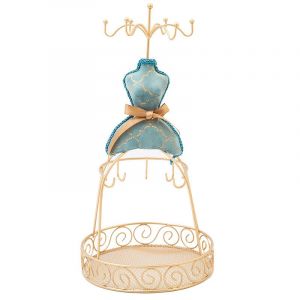 Presentoir A Bijoux Retro, Exquis Et Tendance, Bleu Paon, Support A Bijoux Pour La Maison, Le Magasin, Le Support En Fer - Neuf
