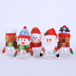 5 PCS bo&icirc;tes de bonbons de No&euml;l en plastique transparent bo&icirc; - Neuf