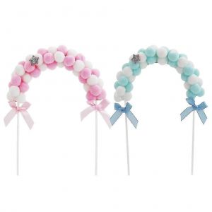 D&eacute;corations De G&acirc;teaux En Peluche De Qualit&eacute; Sup&eacute;rieure &iquest; Motif Arche De Boules Bleues Et Roses Pour Anniversaires, Mariages Et C&eacute;l&eacute;brations - Neuf