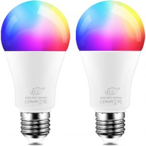 Kalanka-Ampoule Connect&iquest;&iquest;E Alexa E27, Compatible Avec Alexa Commande Vocale (Appareils Echo Requis), Ampoule Led E27 Multicolore + Blanc Chaud 2700k (2-Pack) - Neuf