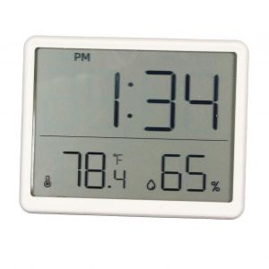 R&eacute;veil num&eacute;rique multifonction ultra mince style simple temp&eacute;rature humidit&eacute; horloge &eacute;lectronique pour chambre &agrave; coucher bureau &agrave; domicile - Neuf