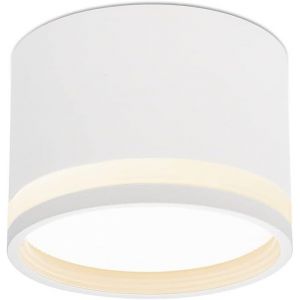 Plafonnier Led Spot Plafond 6w 3000k Blanc Chaud Led Spots En Saillie Plafonnier Luminaire Gx53 600lm Ronde Lampe De Plafond 230v Downlight Avec Anneau Acrylique Pour Salon Chambre, Blanc - Neuf