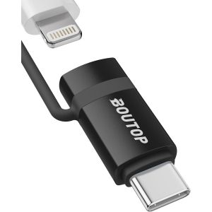 C33 [Certifié Apple MFi] Adaptateur Lightning vers USB C 60W pour Une Charge Rapide Compatible avec iPhone 15 Pro/15 Pro Max/15/15 Plus,MacBook,iPad-[1 Paquet,Noir] - Neuf