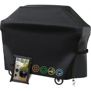 Housse Plancha Exterieur, Housse Barbecue Exterieur,Bache Barbecue Exterieur,210D Oxford Protection BBQ Convient aux Weber,Brinkmann,Char Broil etc,Résistant aux UV,à l'eau et aux Larmes(145x61x117) - Neuf