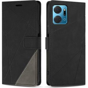 Mdy-Etui Coque Pour Honor X7 A, Protection Housse En Cuir Pu Portefeuille Livre Pour Honor X7 A, Emplacements Cartes, Fonction Support, Noir - Neuf
