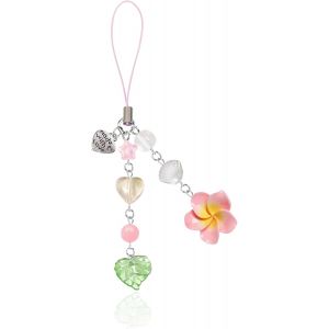 Kal-Porte-Cl&eacute;s Esth&eacute;tique Fleur D'hibiscus, Porte-Cl&eacute;s Fait Main Pour Sac, Appareil Photo, Porte-Monnaie, Id&eacute;al Comme Cadeau - Neuf