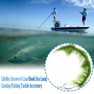Hamecon Realiste Pour Ligne D'algues, Accessoire De Peche Au Lancer Longue Distance (6#) - Neuf