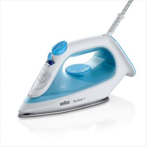 ChenQuanSarl-Texstyle 1 Si1050Bl Fer À Repasser Vapeur, Débit De Vapeur 25 G/Min, Coup De Vapeur 120 G/Min, Semelle Super Céramique, Vapeur Verticale, Réservoir D'Eau 220 Ml, 2000W, Bleu - Neuf