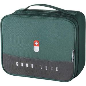 Bo&icirc;te de rangement en tissu 25x20x13,5 cm - sac de rangement multifonctionnel avec compartiments pour m&eacute;dicaments et objets de voyage - Neuf