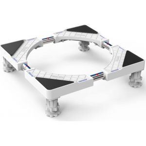 Socle Pour Lave-Linge Universel Socle R&eacute;glable Pour Lave-Linge S&eacute;chant, Socle Pour Lave-Linge, Charge D'Ours 300Kg, Largeur R&eacute;glable 46-65Cm, Hauteur 9-12Cm - Neuf