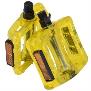 1 Paire De P&eacute;dales De Plate-Forme De V&eacute;lo P&eacute;dale De Cyclisme Antid&eacute;rapante Pour La Plupart Des V&eacute;los (Jaune) - Neuf
