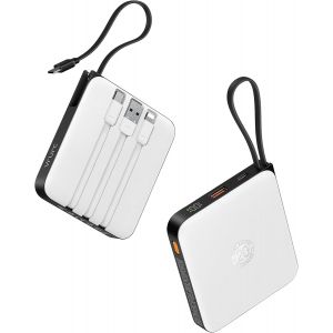 Eryi-Batterie Externe 10000mah Avec 4 Câbles Intégrés Mini Et Mince Batterie Portable Usb C 22.5w Charge Rapide Power Bank Avec A[1289] - Neuf