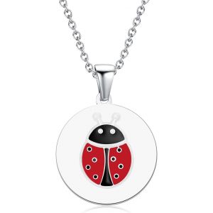 Kal-Collier Pour Filles, Collier Cadeau Bijoux Pendentif Lapin Papillon &Eacute;l&eacute;phant Paresseux Ange Tortue Flamant Coccinelle Dauphin Girafe Panda Abeille Koala Licorne - Neuf