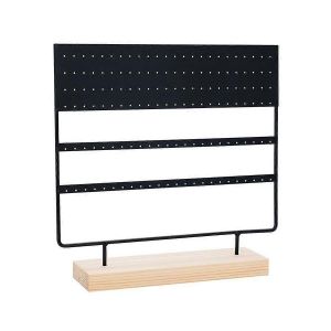 Pr&eacute;sentoir &Agrave; Boucles D'oreilles,Support De Rangement Pour Boucles D'oreilles,6 Couches,144 Trous,Avec Plateau En Bois - Neuf