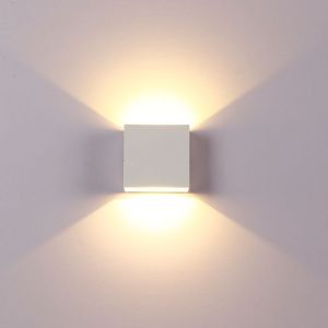 (Blanc), 1 Applique Murale Led D'intérieur, Noire, 12 W, Blanc Chaud 3 000 K, Ac 230 V, En Aluminium, Pour Salon, Chambre, Couloir, Salle De Bain - Neuf