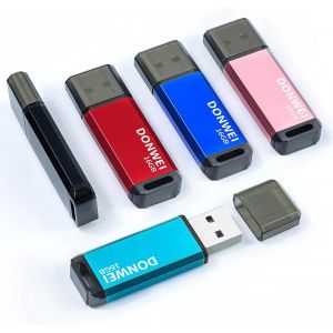 ChenQuanSarl-Clé Usb 16 Go, Lot De 5 En 5 Couleurs - Rose, Rouge, Bleu, Noir, Cyan (Usb 2.0, Exfat, 10 Mo/S Write, 20 Mo/S Read, Led Indicateur) - Neuf