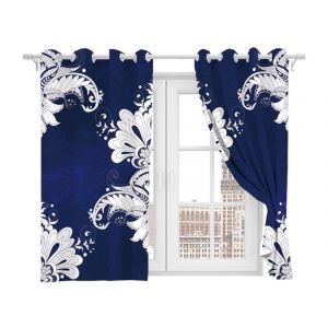 Rideaux Occultants Imprim&eacute;s - Isolation Thermique, Style Boh&egrave;me, 70 X 160 Cm, Paire - Neuf