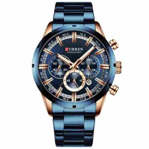 Montre &Agrave; Quartz &Eacute;tanche Pour Homme Curren 8355 En Acier Inoxydable - Neuf