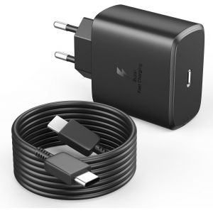 LORANKA-Chargeur USB C 45W Rapide pour Samsung Galaxy S25/S24+/S24 Ultra/S23+/S23 Ultra/S22/S21/A16, USB-C Charge Rapide pour Samsung, Rechange d'origine avec 2M Type-C Charging - Neuf
