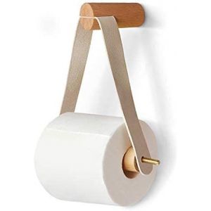 Porte-rouleau de papier toilette mural en bois style nordique vintage, pour salle de bain et toilettes - Neuf