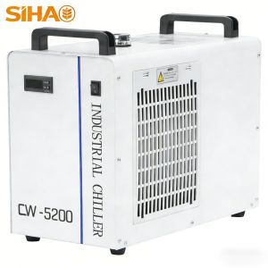 Refroidisseur industriel &agrave; eau CW5200,220V- SIHAO adapt&eacute; pour le refroidissement des machines de d&eacute;coupe et de gravure CO2-40W50W60W80W-tube laser en verre CO2 - Neuf