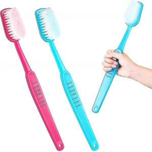 2 Pi&egrave;ces Brosse &Agrave; Dents G&eacute;ante Prop Grande Nouveaut&eacute; Brosses &Agrave; Dents Grande Brosse Jouet Amusant Pour Prendre Une Photo Com&eacute;die Party Favors Brosse De Toilettage Pour Animaux De Compagnie (Bleu,Rose) - Neuf