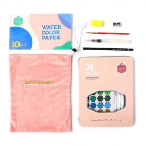 1Box Ensemble de pigments d'aquarelle 36 couleurs Peinture &agrave; l'aquarelle &Eacute;tudiant peint &agrave; la main Porta - Neuf