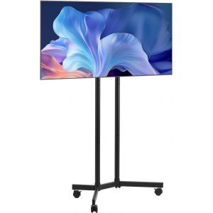 Support Tv &Agrave; Roulettes, Pour T&eacute;l&eacute;viseurs/Led/Lcd/Oled De 812,8 &Agrave; 1651 Mm, Chariot Tv Mobile, Jusqu'&Agrave; 40 Kg, Support T&eacute;l&eacute; Sur Pied Portable, Max. Vesa 400 X 400 Mm, Pour Salon, Bureau, Ext&eacute;rieur - Neuf