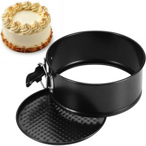 Subzonal-Moule &Agrave; Charni&egrave;re 15 Cm Rond, Petit Moule &Agrave; G&acirc;teau Avec Rev&ecirc;tement Antiadh&eacute;sif, Petits Moules &Agrave; G&acirc;teau &Agrave; Fond Plat Pour La Cuisson De G&acirc;teaux, Noir - Neuf