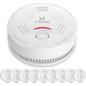 D&eacute;tecteur de Fum&eacute;e avec 10 Ans de Dur&eacute;e de Vie de la Pile, D&eacute;tecteur d'Incendie R&eacute;pond &agrave; la Norme EN14604, SD11, Lot de 10 - Neuf