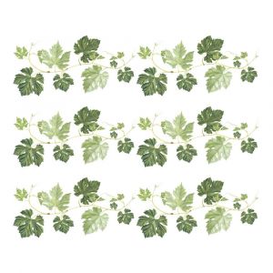 Lot de 3 stickers muraux amovibles en forme de feuilles de lierre pour la d&eacute;coration int&eacute;rieure, en PVC autocollant, 16 x 60 cm - Neuf
