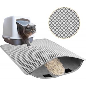 Shiliu-Tapis Litière Chat, 46×60cm Tapis De Litière Pour Chat, Imperméable Tapis À Litière Tapis, Double Couche En Nid D'abeille De[ - Neuf